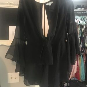 She + Sky Black Romper